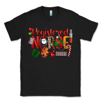 Black Registered Nurse Christmas Classic Tee - LillyAllenDesigns