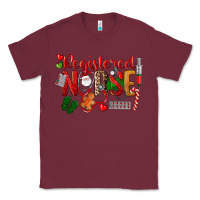 Burgundy Registered Nurse Christmas Classic Tee - LillyAllenDesigns
