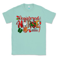 Seafoam Registered Nurse Christmas Classic Tee - LillyAllenDesigns