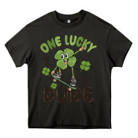 Asphalt one lucky dude Heavy Core Tee - MaliasSmallBusiness