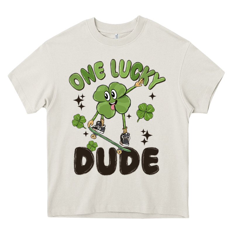 One Lucky Dude Heavy Core Tee by MaliasSmallBusiness | Teevron