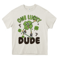 Cream one lucky dude Heavy Core Tee - MaliasSmallBusiness