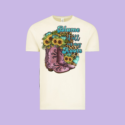 Blame It All On My Roots Vintage Tee Designed By Jahusdesignshop