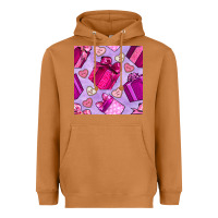 Meerkat valentines day gift box and cookie seamless pattern Heavyweight Hoodie - BundleAndBundleShop