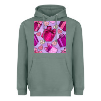 Sage valentines day gift box and cookie seamless pattern Heavyweight Hoodie - BundleAndBundleShop