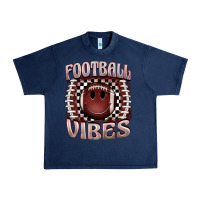 Navy football vibes smiley face Urban Heavy Tee - BarkalooDesign
