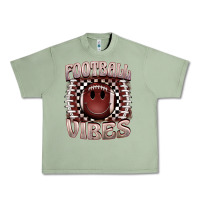 Oil Green football vibes smiley face Urban Heavy Tee - BarkalooDesign