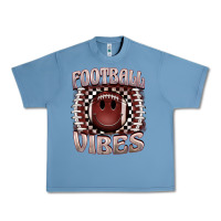 Pebble Blue football vibes smiley face Urban Heavy Tee - BarkalooDesign