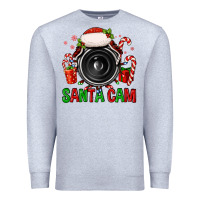 Heather Grey santa cam Premium Sweatshirt - FaDigitalArtStudio