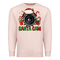 Pale Pink santa cam Premium Sweatshirt - FaDigitalArtStudio