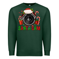 Sports Green santa cam Premium Sweatshirt - FaDigitalArtStudio