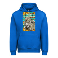 Cobalt Western Lincoln Sheep Urban Hoodie - LillyAllenDesigns