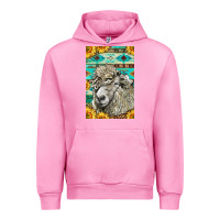 Fuchsia Pink Western Lincoln Sheep Urban Hoodie - LillyAllenDesigns