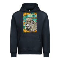 Navy Western Lincoln Sheep Urban Hoodie - LillyAllenDesigns