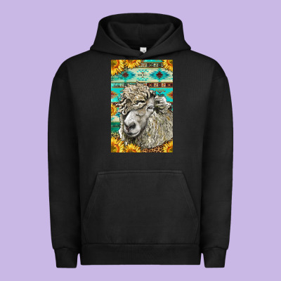 Western Lincoln Sheep Urban Hoodie Designed By Lillyallendesigns
