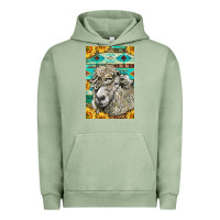 Pigment Oil Green Western Lincoln Sheep Urban Hoodie - LillyAllenDesigns