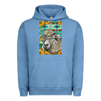 Pigment Pebble Blue Western Lincoln Sheep Urban Hoodie - LillyAllenDesigns