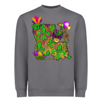 Storm Louisiana Map Mardi Gras Heavyweight Sweatshirt - HowdyJamesFarm