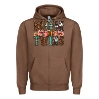 Chestnut mom of twins Zipper Hoodie - OliviaCreatesArt