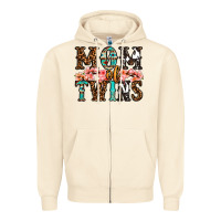 Sandshell mom of twins Zipper Hoodie - OliviaCreatesArt
