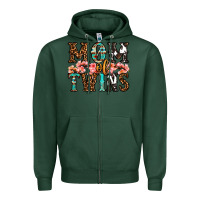 Sports Green mom of twins Zipper Hoodie - OliviaCreatesArt