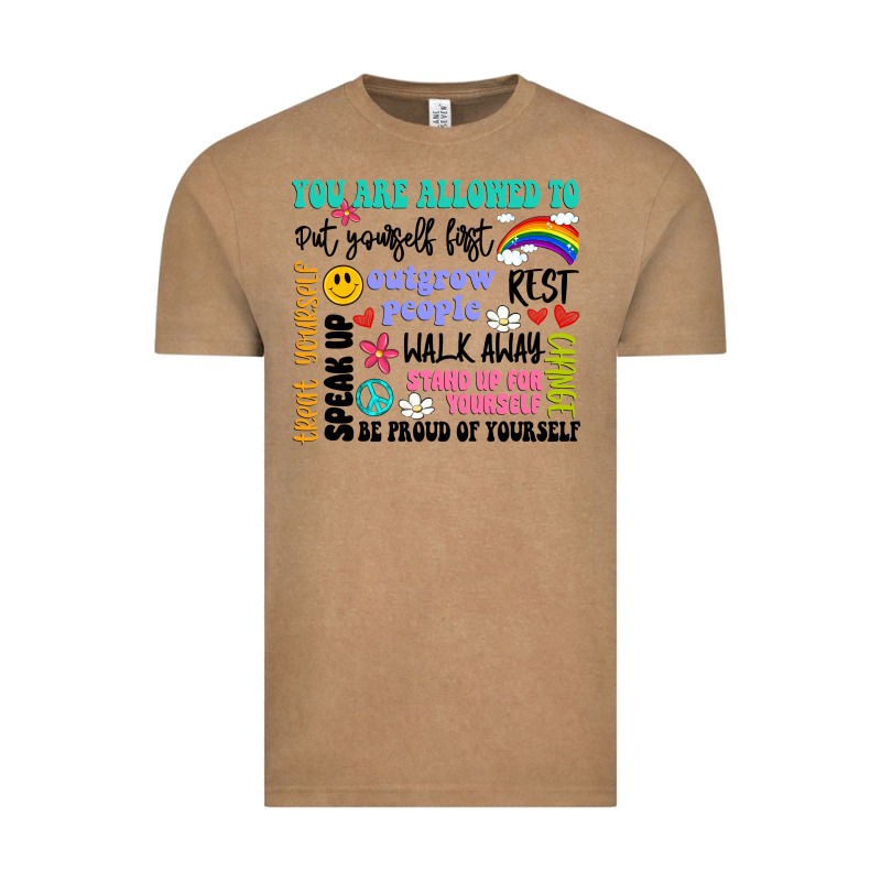 You Are Allowed To Vintage Tee by Artiststas | Teevron