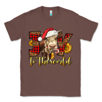 Chestnut joy to the world christmas cow Classic Tee - LillyAllenDesigns