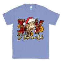 Colony Blue joy to the world christmas cow Classic Tee - LillyAllenDesigns