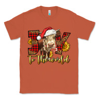 Copper joy to the world christmas cow Classic Tee - LillyAllenDesigns