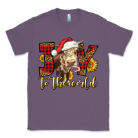 Lavender joy to the world christmas cow Classic Tee - LillyAllenDesigns