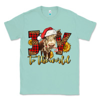 Seafoam joy to the world christmas cow Classic Tee - LillyAllenDesigns