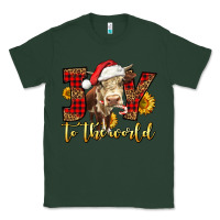 Sports Green joy to the world christmas cow Classic Tee - LillyAllenDesigns