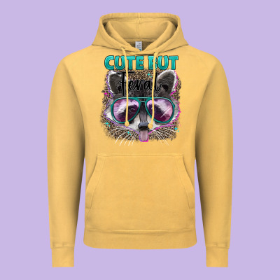 Cute But Feral Vintage Hoodie Designed By Artiststas