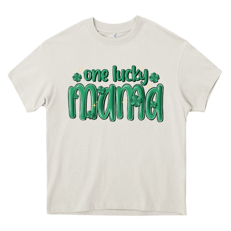 One Lucky Mama Heavy Core Tee by MaliasSmallBusiness | Teevron