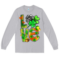 Moon Dust st.patrick love with clover Long Sleeve Tee - NancyCooperArtShop