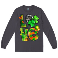Smoke st.patrick love with clover Long Sleeve Tee - NancyCooperArtShop