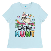 Baby Blue on the hunt easter Ladies Tee - MaliasSmallBusiness