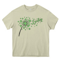 Mossy four leaf clover Heavy Core Tee - MaliasSmallBusiness