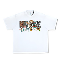 White nurse Urban Heavy Tee - JahusDesignShop
