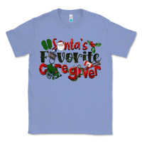 Colony Blue Santa's Favorite Caregiver Christmas Classic Tee - LillyAllenDesigns