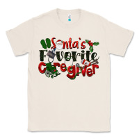 Natural Santa's Favorite Caregiver Christmas Classic Tee - LillyAllenDesigns