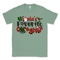 Sage Santa's Favorite Caregiver Christmas Classic Tee - LillyAllenDesigns