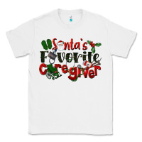 White Santa's Favorite Caregiver Christmas Classic Tee - LillyAllenDesigns