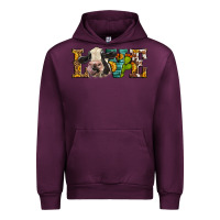 Mauve Wine Western Love Holstein Cow Urban Hoodie - LillyAllenDesigns