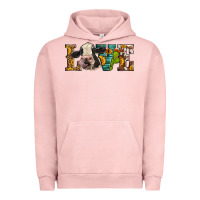 Pigment Salmon Western Love Holstein Cow Urban Hoodie - LillyAllenDesigns