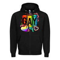 Black gay af Zipper Hoodie - OliviaCreatesArt