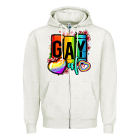 Oatmeal Heather gay af Zipper Hoodie - OliviaCreatesArt