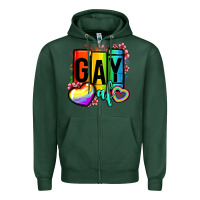 Sports Green gay af Zipper Hoodie - OliviaCreatesArt