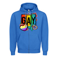 True Royal gay af Zipper Hoodie - OliviaCreatesArt
