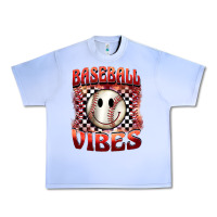 Grape Ice baseball vibes smiley face Urban Heavy Tee - BarkalooDesign